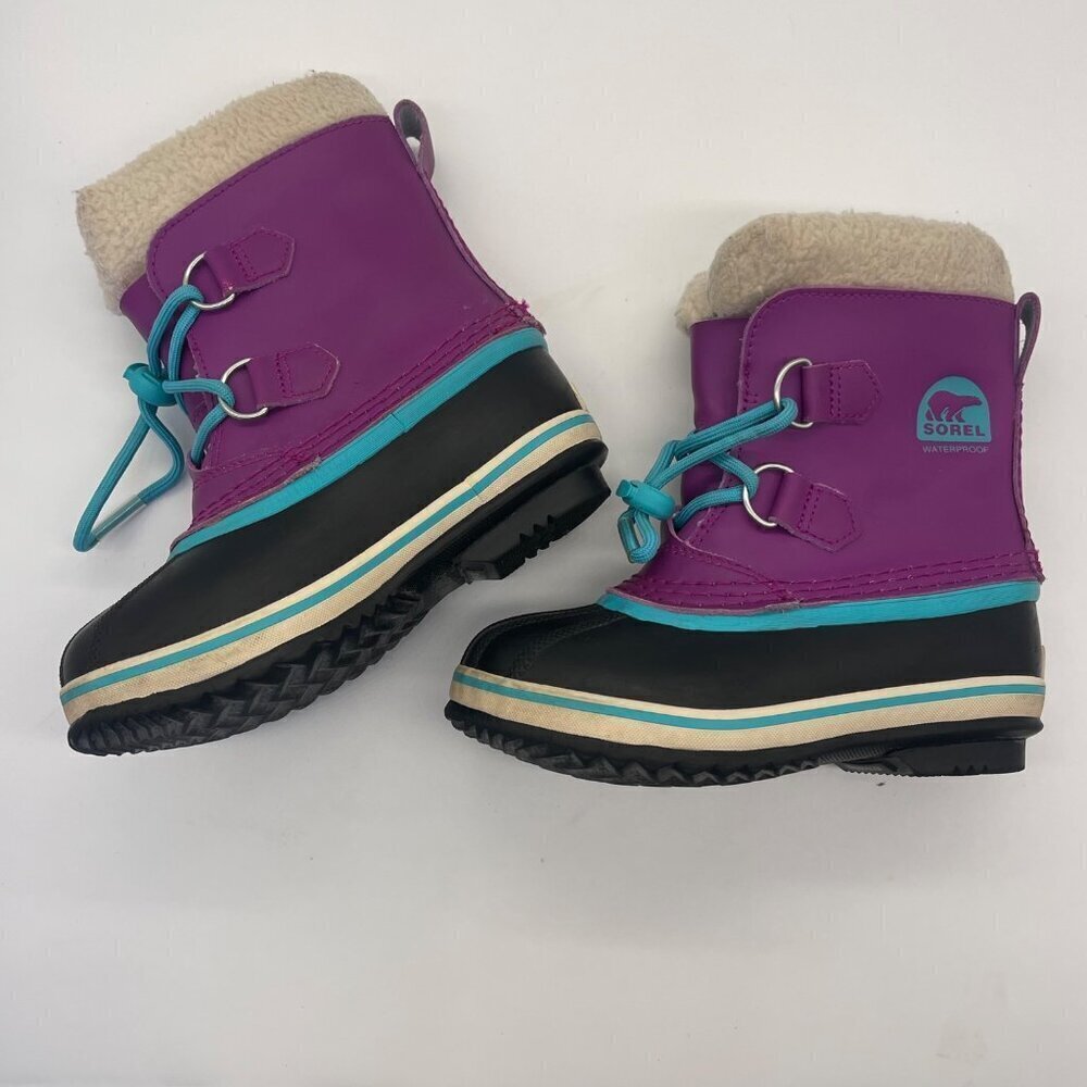 Sorel Yoot Pac Youth Waterproof Leather Winter Snow Boots – Size 12 - Picture 13 of 14